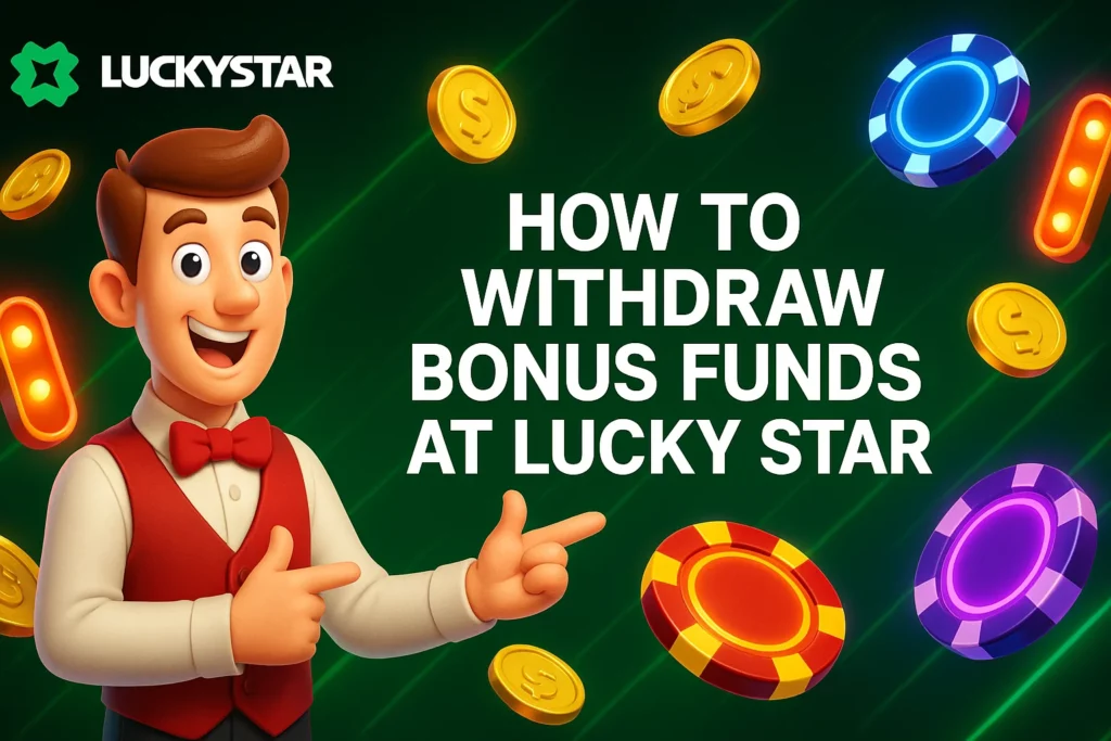 Lucky Star India bonus withdrawal screen showing wagering progress bar and INR payout option