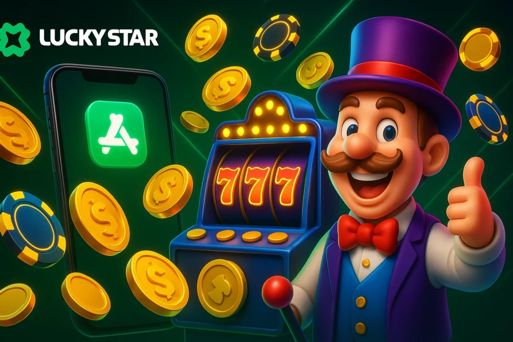 Smartphone screen showing Lucky Star APK install prompt with Paytm and Aviator icons in INR