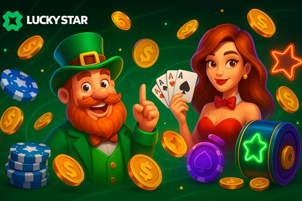 Step-by-step Lucky Star India signup form with mobile number, INR selection, and promo code input