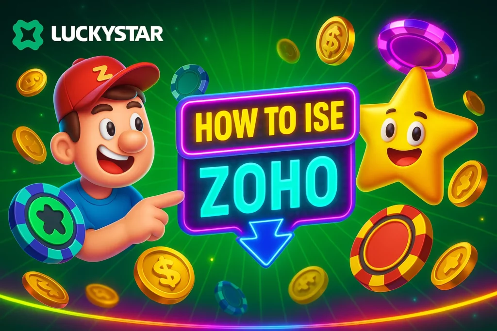 Lucky Star India registration form with promo code ZOHO field and INR welcome bonus preview